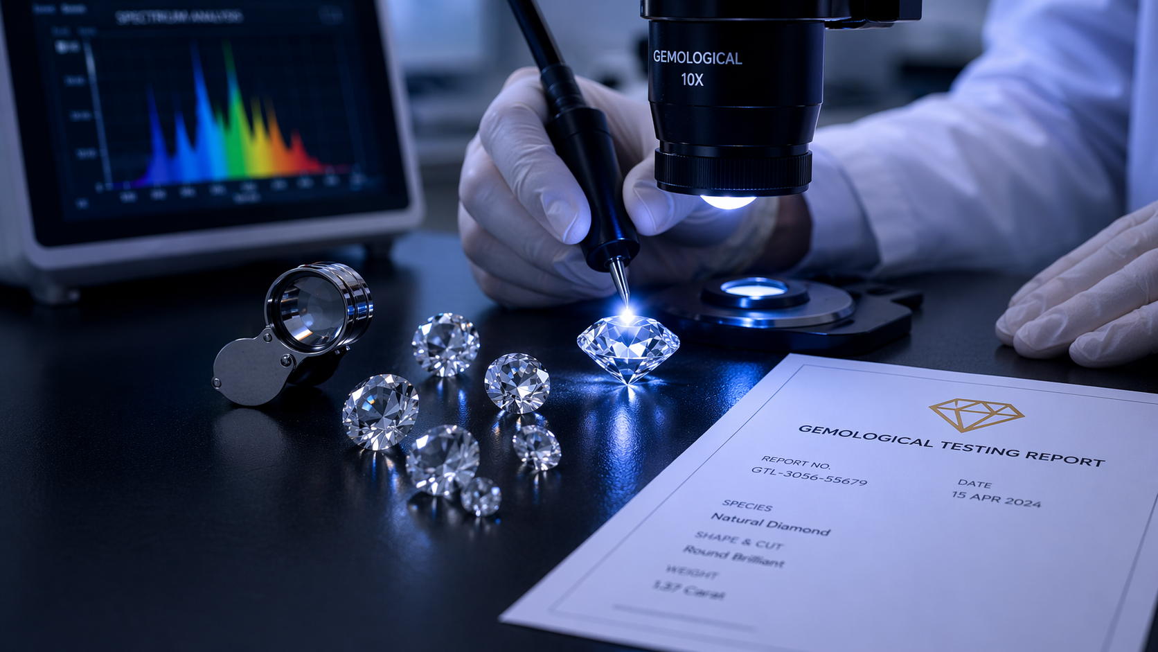 Loose Sapphire and Diamonds